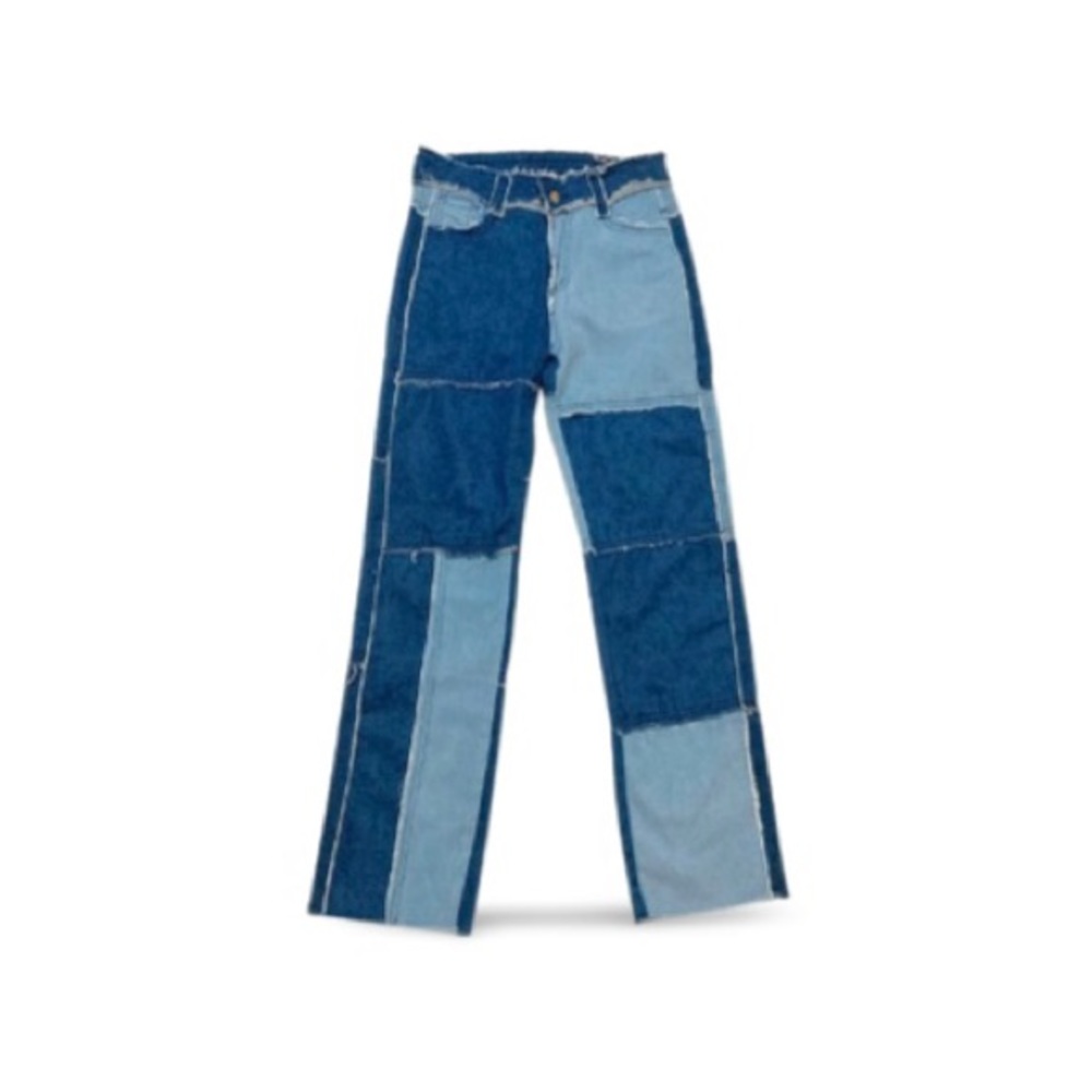 Fashion Sexy Lounge Distressed Patchwork High Waist Jeans - Size Medium - Picture 2 of 9